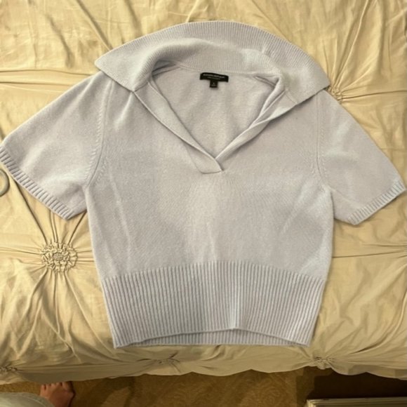 Luna cashmere sweater polo with a light purple color - Picture 1 of 1